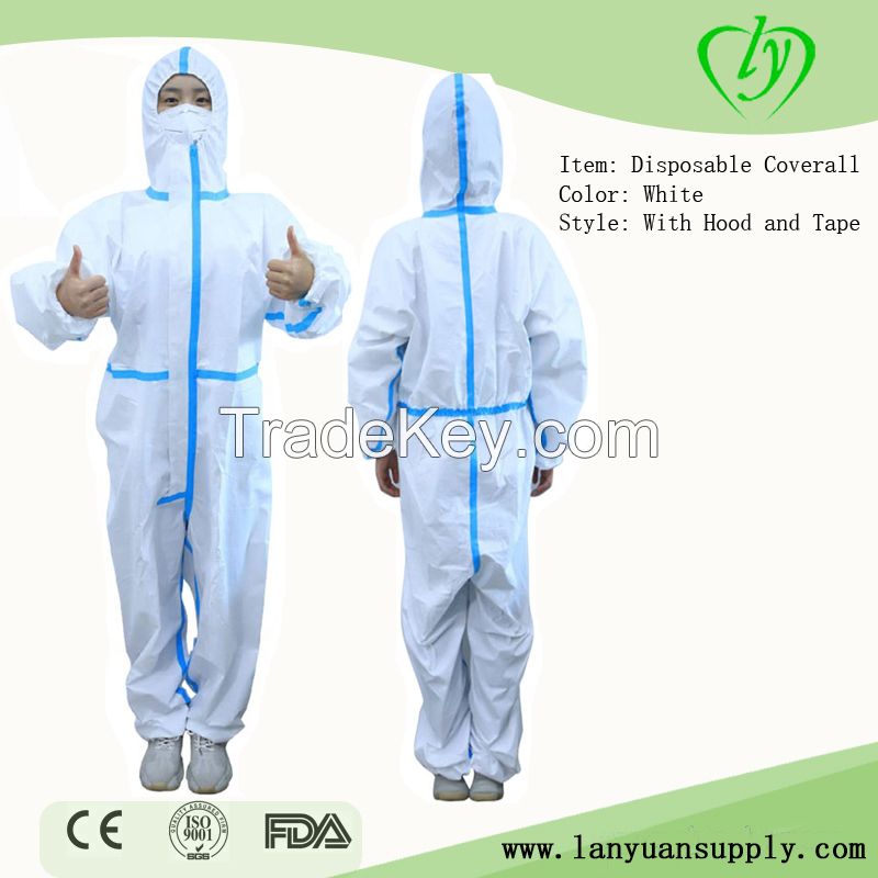 Factory Wholesale Protection Overalls Disposable Coverall Work Clothes