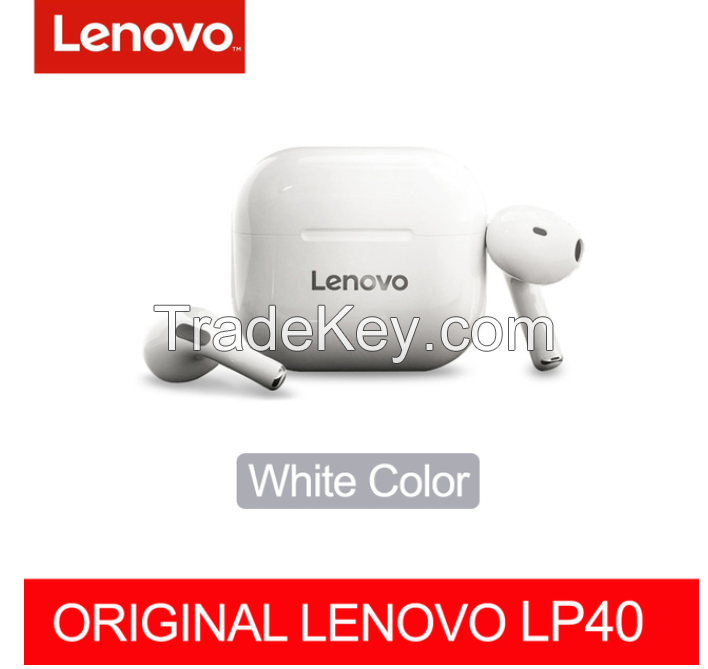 NEW Original Lenovo LP40 TWS Wireless Earphone Bluetooth 5.0 Dual Stereo Noise Reduction Bass Touch Control Long Standby 230mAH