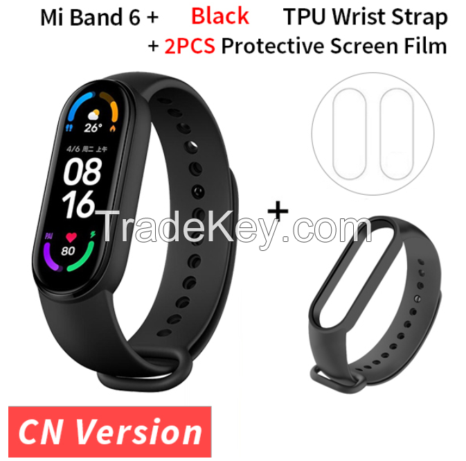 Xiaomi Mi Band 6 Smart Bracelet 5 Color AMOLED Screen Miband 6 Blood Oxygen Fitness Traker Bluetooth Waterproof Smart Band