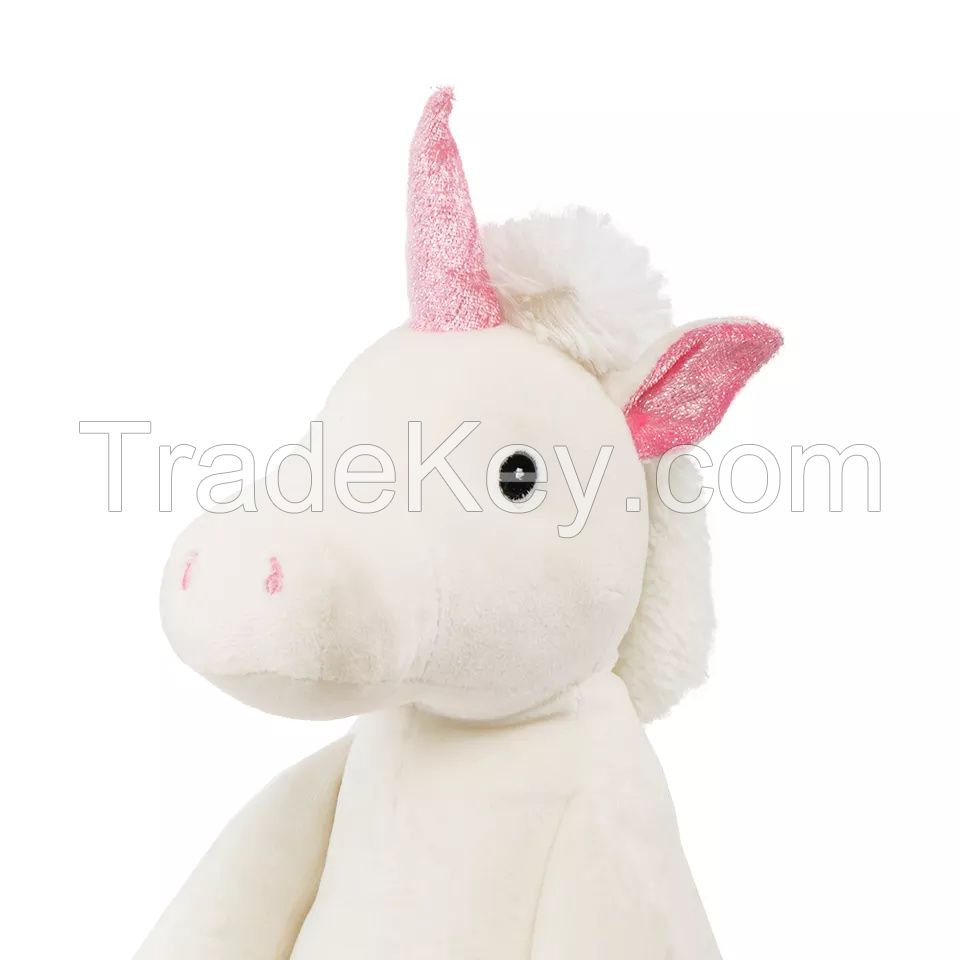 White Plush Unicorn Soft Toys Stuffed Horse Animal Pillow