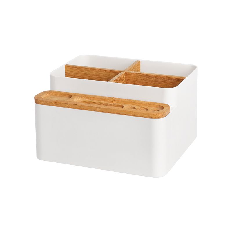 Desktop storage box organizer with adjustable divider 