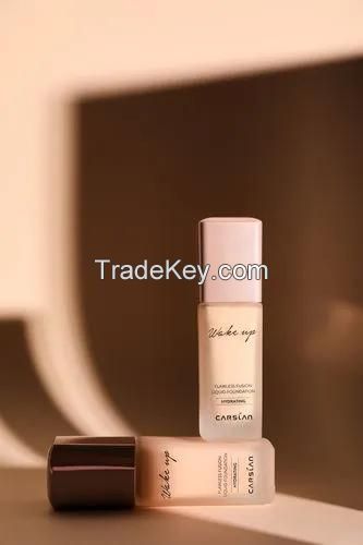 Foundation makes skin tone even or changes skin tone to be more beautiful