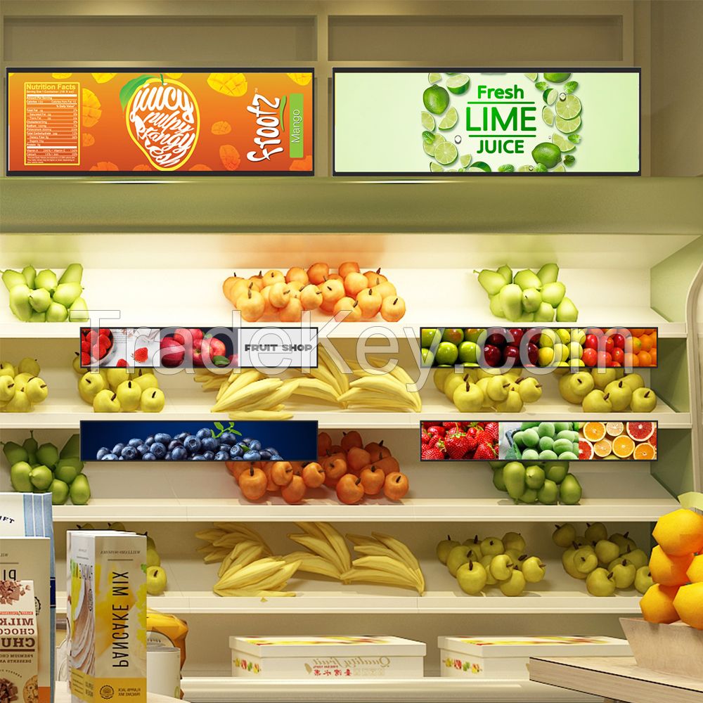 47.1 inch shelf lcd display customized supermarket shelf display lcd for supermarket