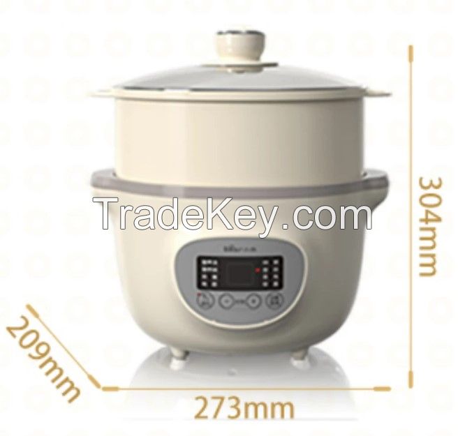 Bear 220V Slow Cooker Electric Casserole Soup Pot Porridge 1.6L Stew Can Be Reserved for Timing DDZ-D16A1