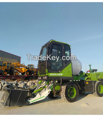 Automatic loading mixer truck