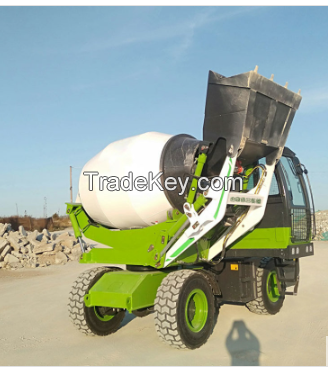 Automatic loading mixer truck