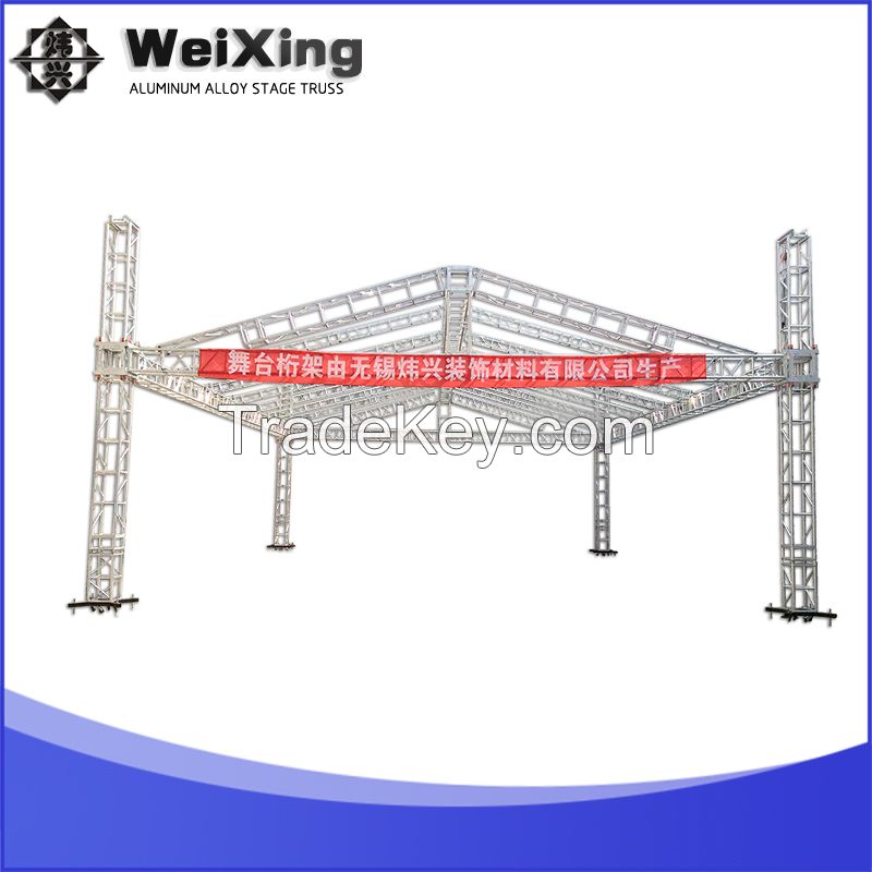 Aluminum Lighting Portable Mobile Event Concert Stage Equipment Truss with Roof System