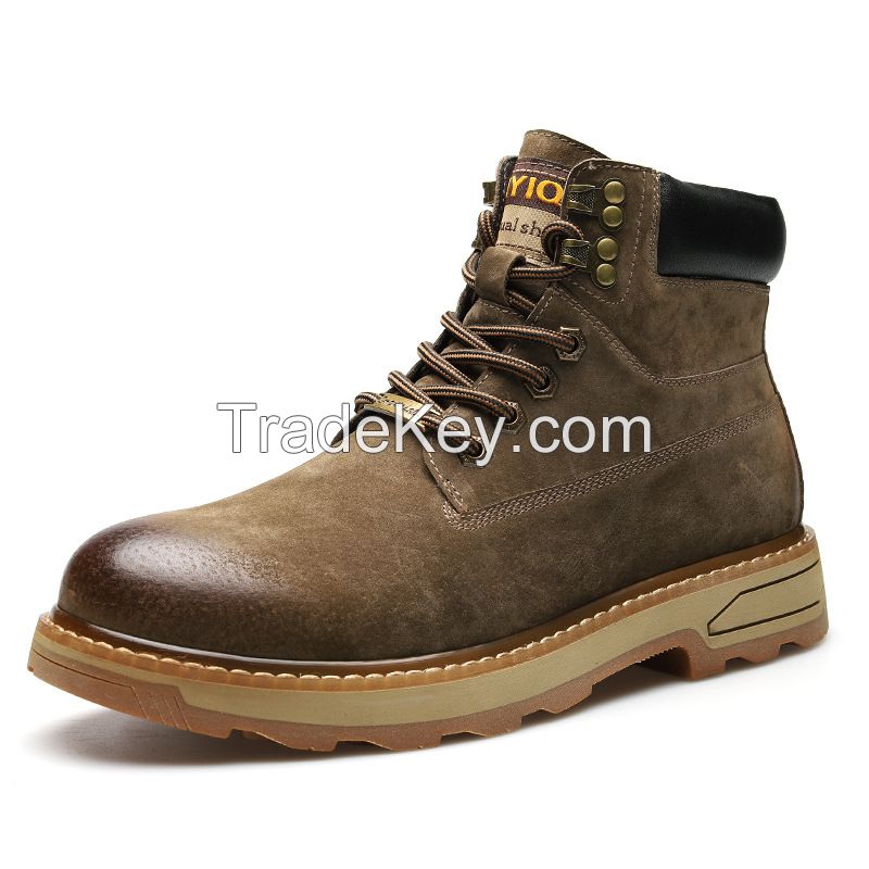 Warm Men's Winter Pu Leather Ankle Boots