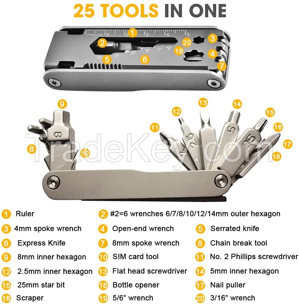 11 in 1 multifunction bike bicycle cycling combination repair tool + bike chain cutter + hex wrench + screwdriver
