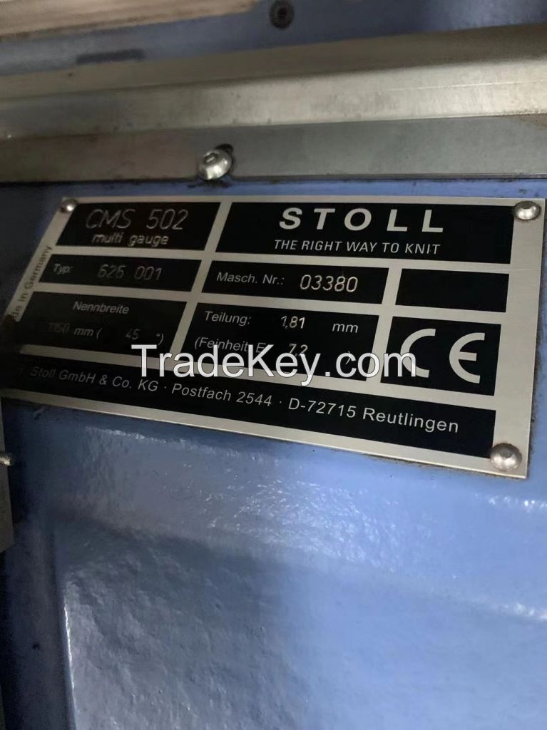 used stoll flat knitting machines