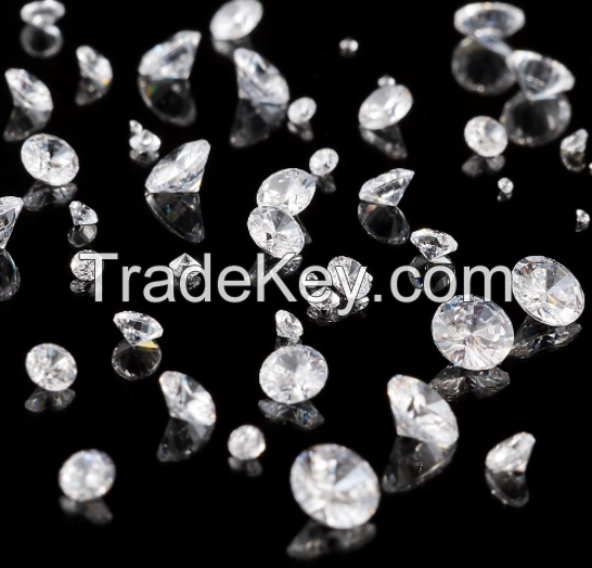 50pcs/set 1~5mm Grade A Clear Faceted Brilliant Cubic Zirconia Stones