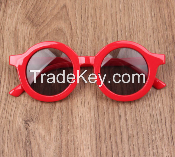 2022 New Fashion Children's Sunglasses Infant's Retro Solid Color Ultraviolet-proof Round Convenience Glasses Eyeglass For Kids