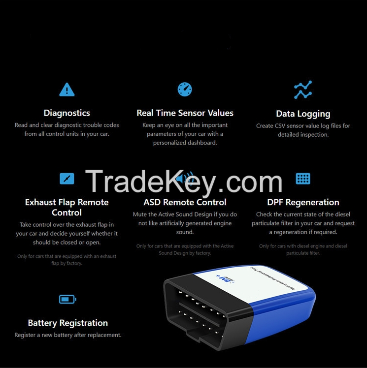 PSB0117. BM OBD2 V2.2 Bluetooth 4.0 Vehicle Diagnostic Instrument (BimmerCode).