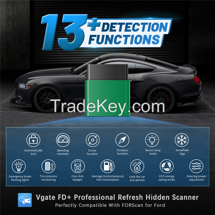 PSB0127.VGATE vLinker FD + OBD2 Bluetooth 4.0 FORScan Vehicle Diagnostic Instrument.