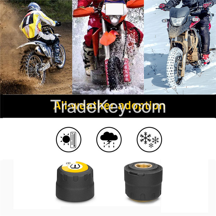 PSD0037.BLE TPMS motorcycle tire pressure monitor, Bluetooth 4.0 supports Android and Apple.