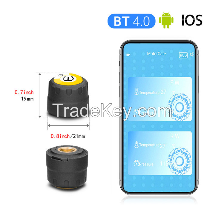 PSD0037.BLE TPMS motorcycle tire pressure monitor, Bluetooth 4.0 supports Android and Apple.