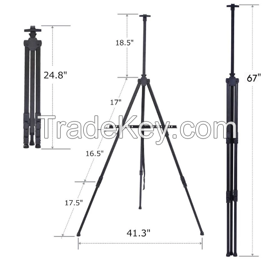 Portable Adjustable Metal Sketch Easel Stand Foldable Travel Easel Aluminum Alloy Easel Sketch Drawing For Artist Art Supplies