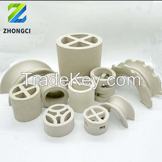 ceramic pall ring tower packing 25mm 38mm 50mm 76mm 80mm Random Packin