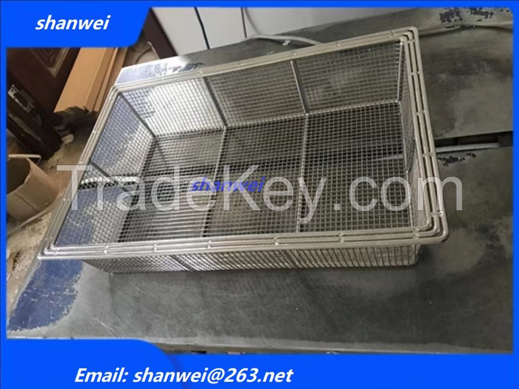  Stainless Steel Basket, Mesh Tray for colding Sterilisation and Cleaning Instruments