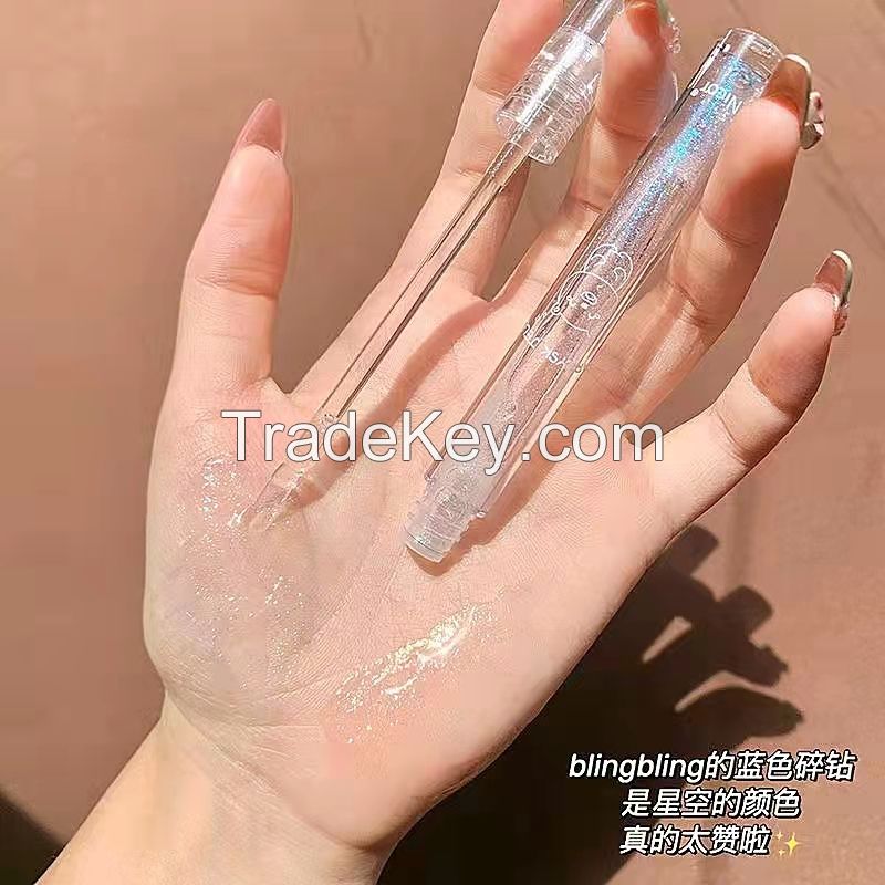 Lip mud lip gloss double-headed lip glaze mirror water lipstick summer nude color is a cheap student niche brand pure desire 