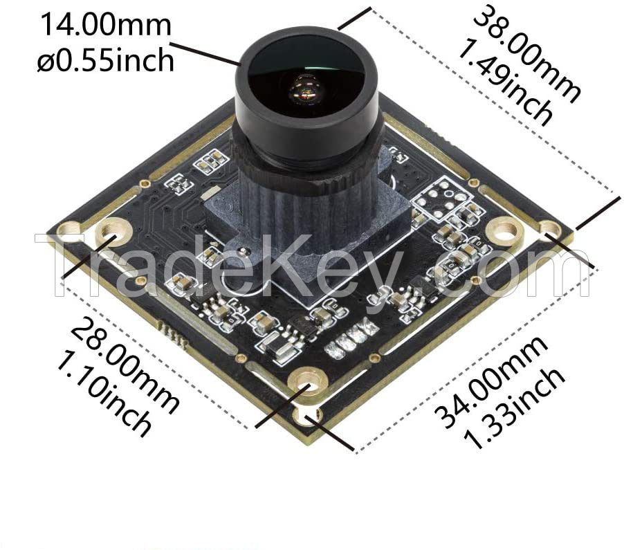 USB2.0 UVC Camera Module (Plug and Play) IMX335 5M Pixel CMOS Sensor 2K 1944P 30fp MJPG Video Recording for Computer, Handphone, Tablet, Raspberry Pi, Jetson Nano