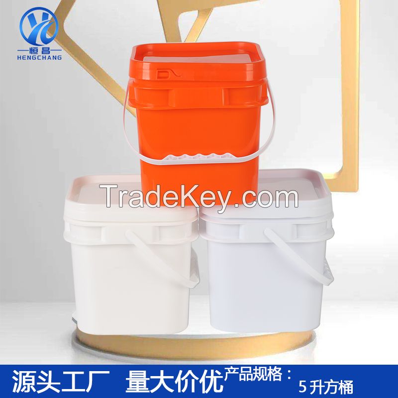 Factory supply Square Plastic Bucket Food Grade 5L 