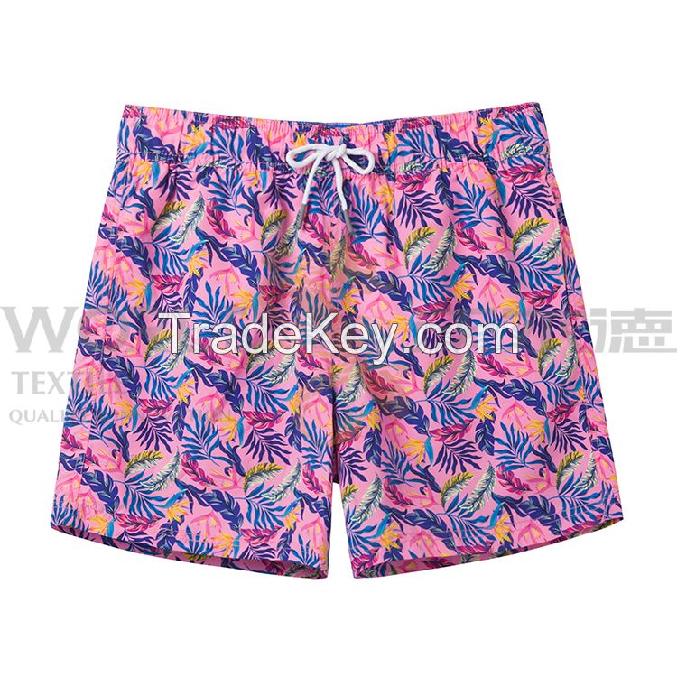 Custom Printed T Summer Beach Elastic Waist Swim Shorts With Factory Direct Sale Price