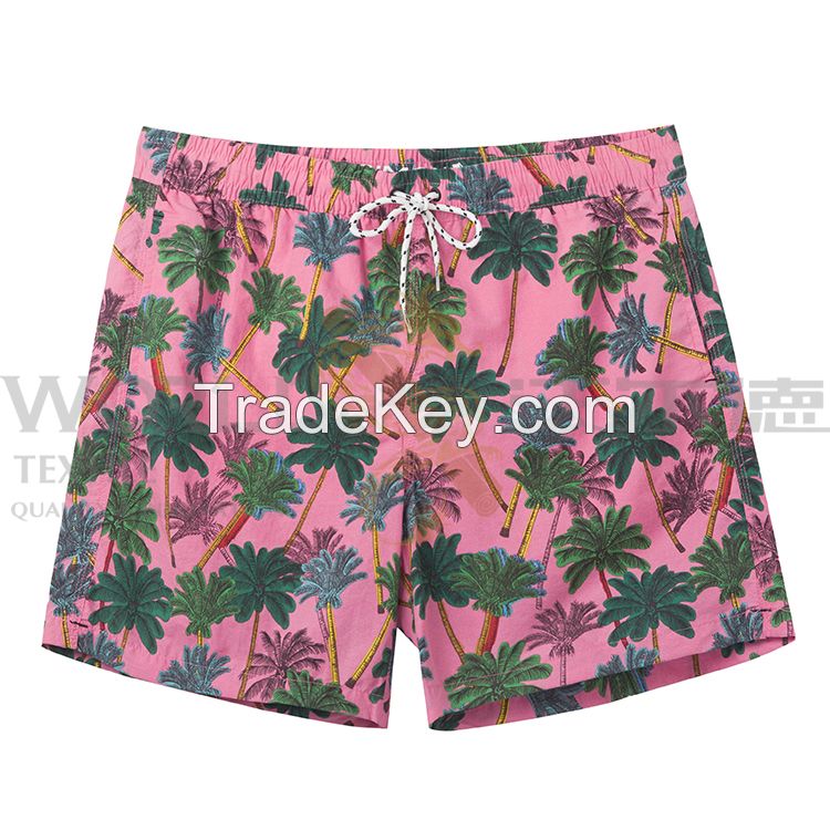 Custom Printed T Summer Beach Elastic Waist Swim Shorts With Factory Direct Sale Price