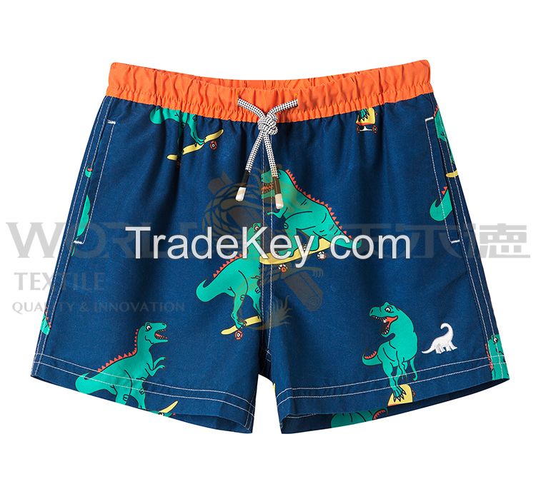 Cartoon Print Boys Swim Trunks Quick Dry Swim Shorts With Factory Pric