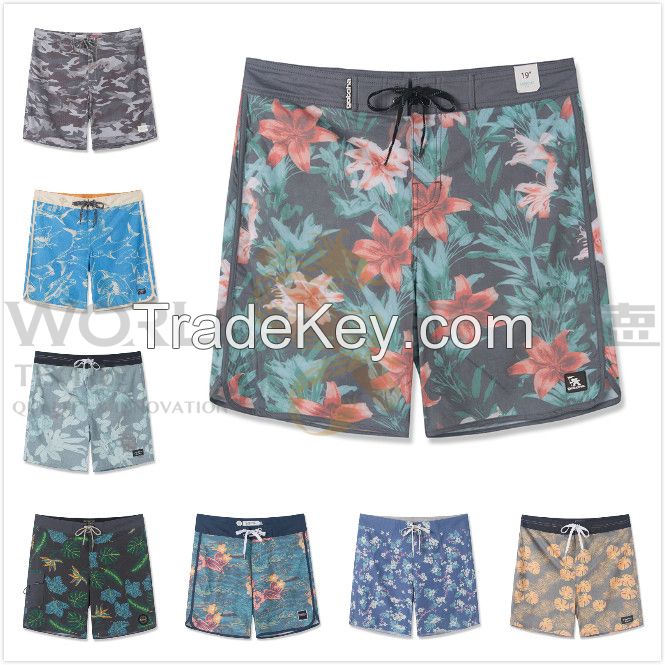 OEM Mens Recycled Fabric 4 Way Stretch Boardshorts For Sale