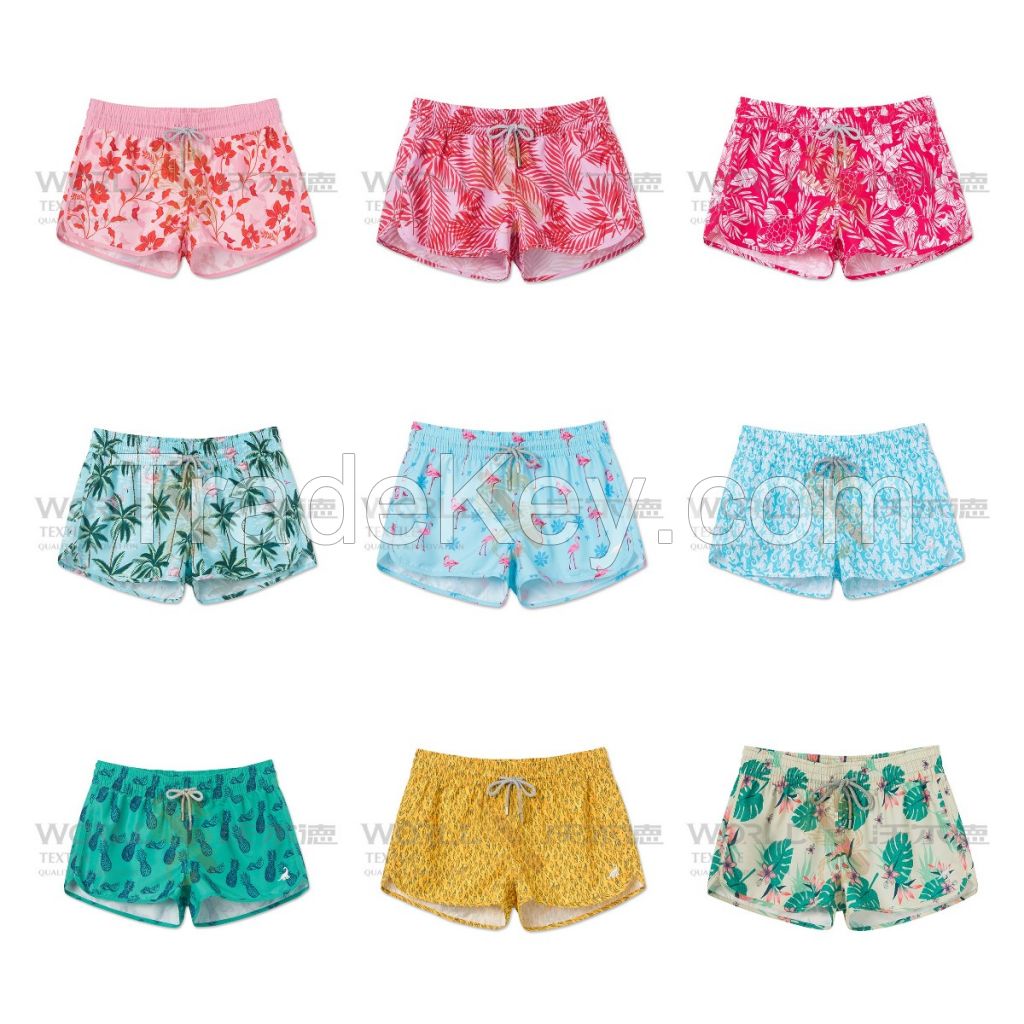 Best Flower Trunk Print Swimshorts 4 Way Stretch Womens Beachwear Trun