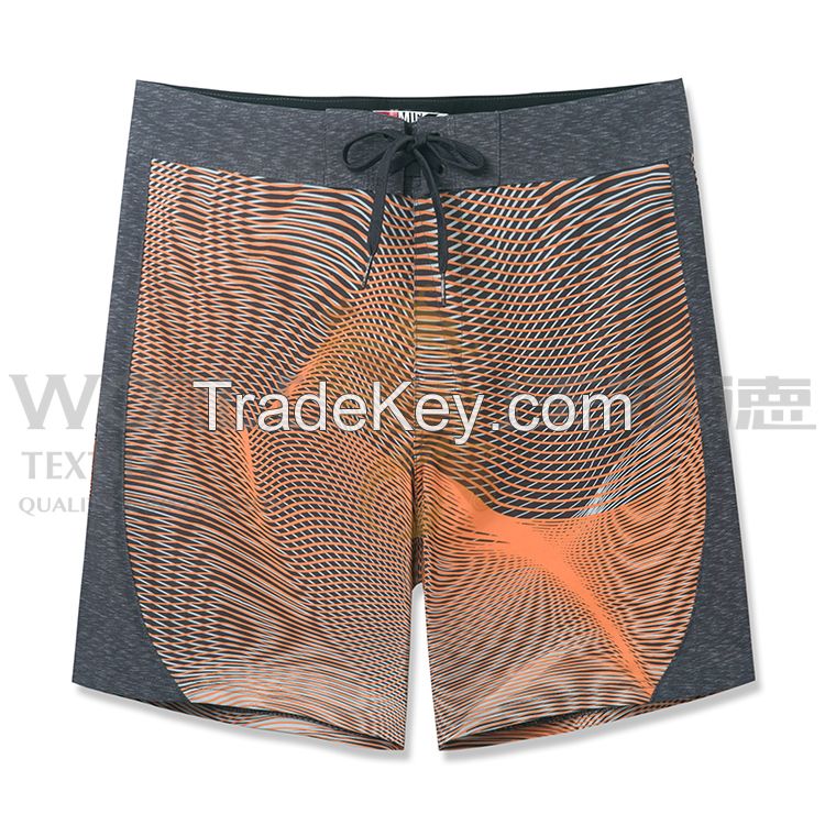 Custom Repreve 4 way stretch board shorts for man surfing