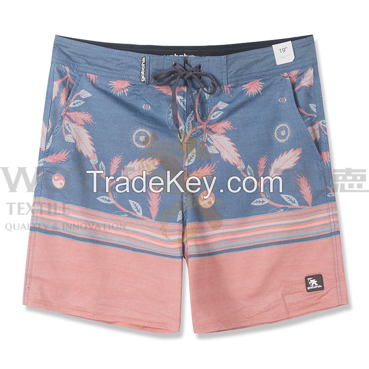 Custom Repreve 4 way stretch board shorts for man surfing