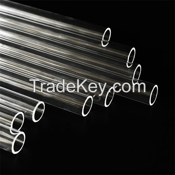 Heat Resistant Quartz Glass Cylinder Tube Fused Silica Transparent Quartz Tubes