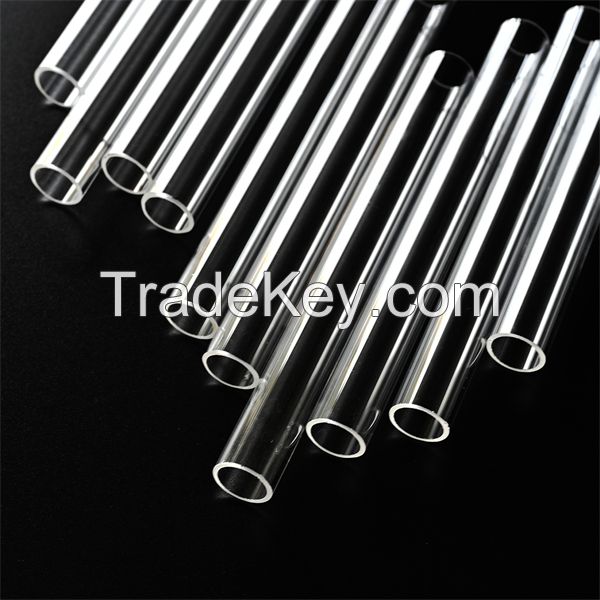 Heat Resistant Quartz Glass Cylinder Tube Fused Silica Transparent Quartz Tubes