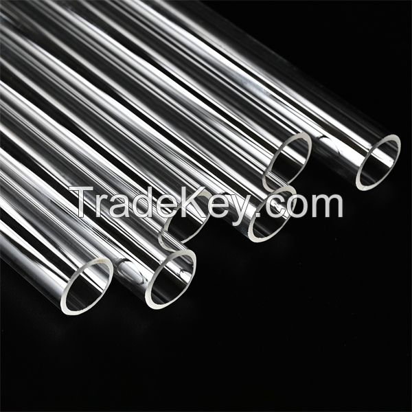 Heat Resistant Quartz Glass Cylinder Tube Fused Silica Transparent Quartz Tubes