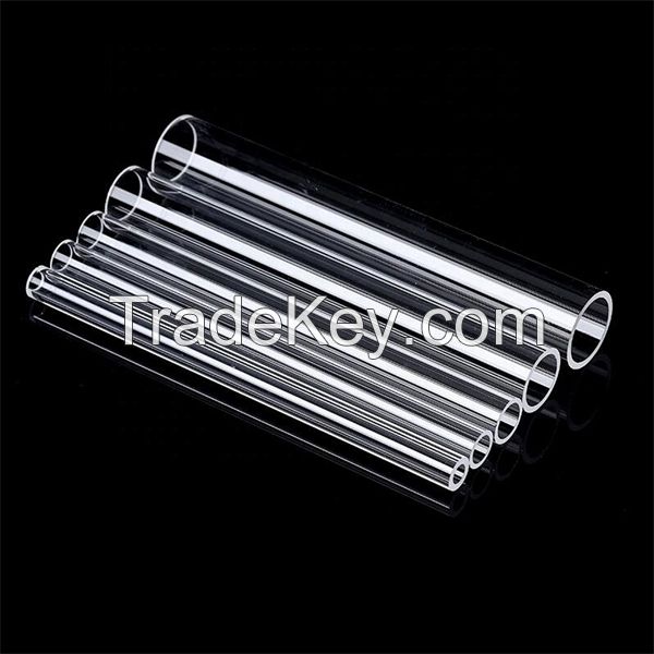 Heat Resistant Quartz Glass Cylinder Tube Fused Silica Transparent Quartz Tubes