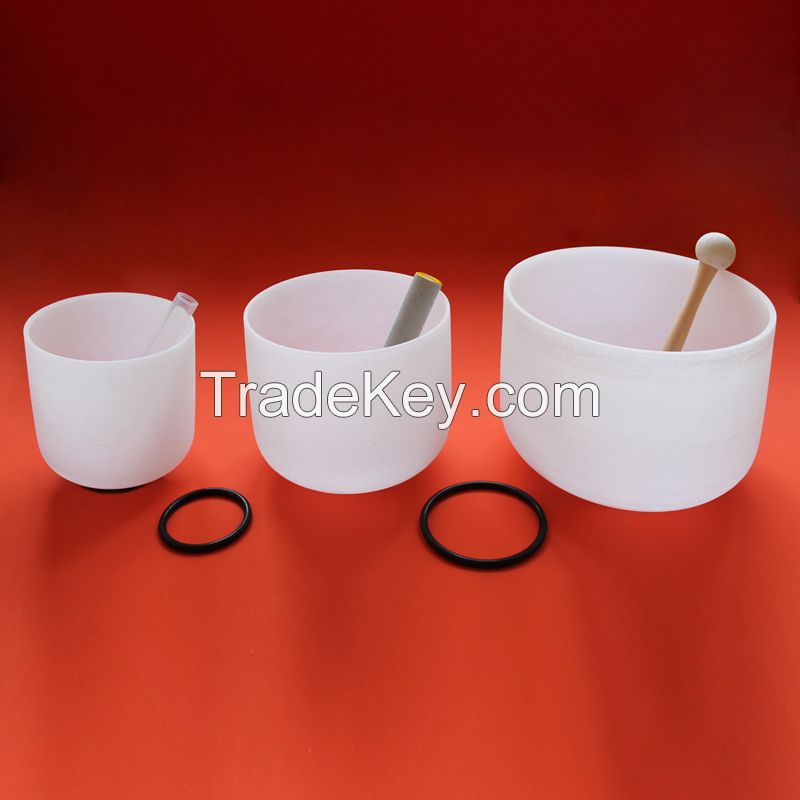 Customized quartz crucible milky quartz glass singing health therapy crucible quartz bowl