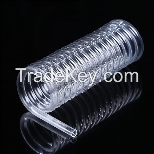 Customized spiral quartz tube quartz glass tube instruments lab quartz apparatus