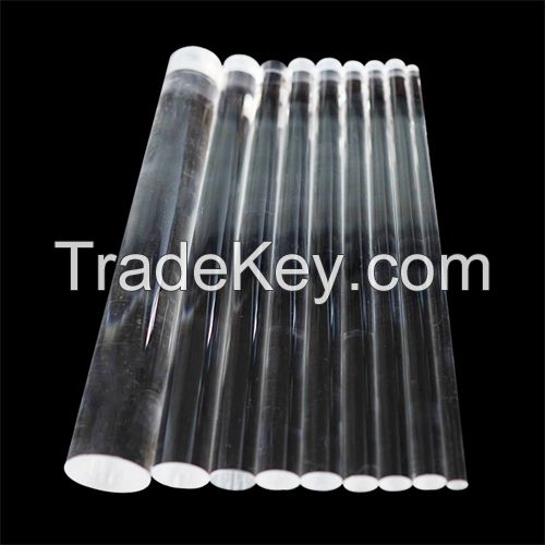 Customized Optical experiment quartz rod quartz glass rod Solid Cylinder quartz Rod