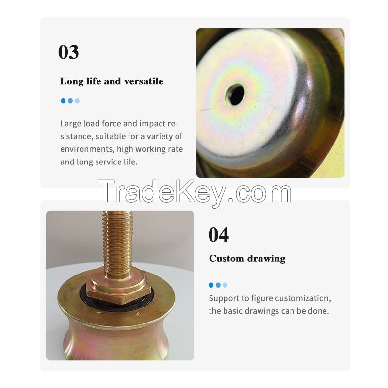 Roller with screw pulley guide wheel outer wire roller construction hoist accessories