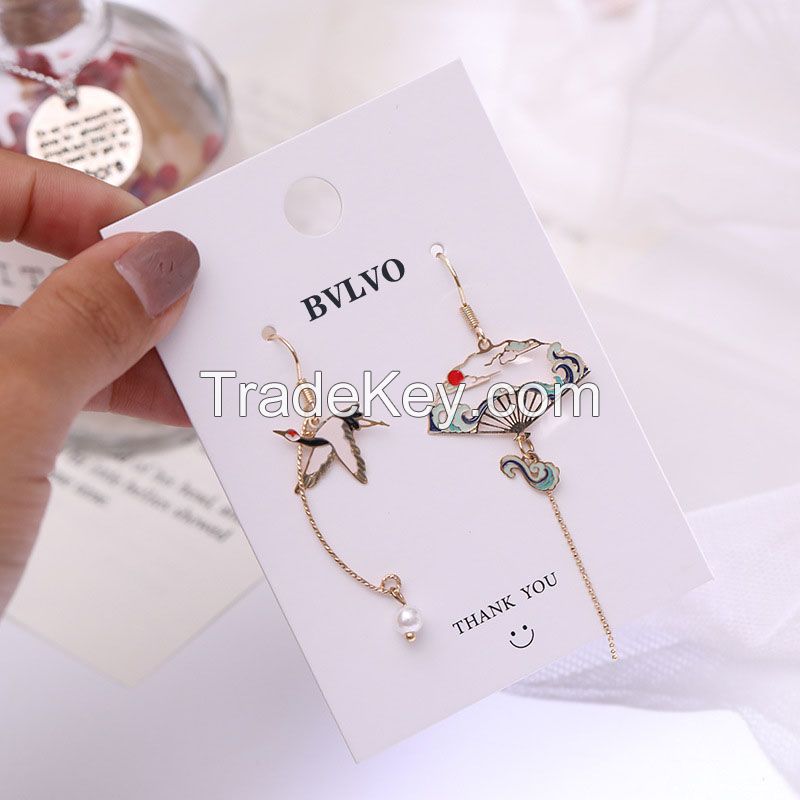 BVLVO Summer Boho Raffia Ball Hoop Dangle Earrings for Women Girls 