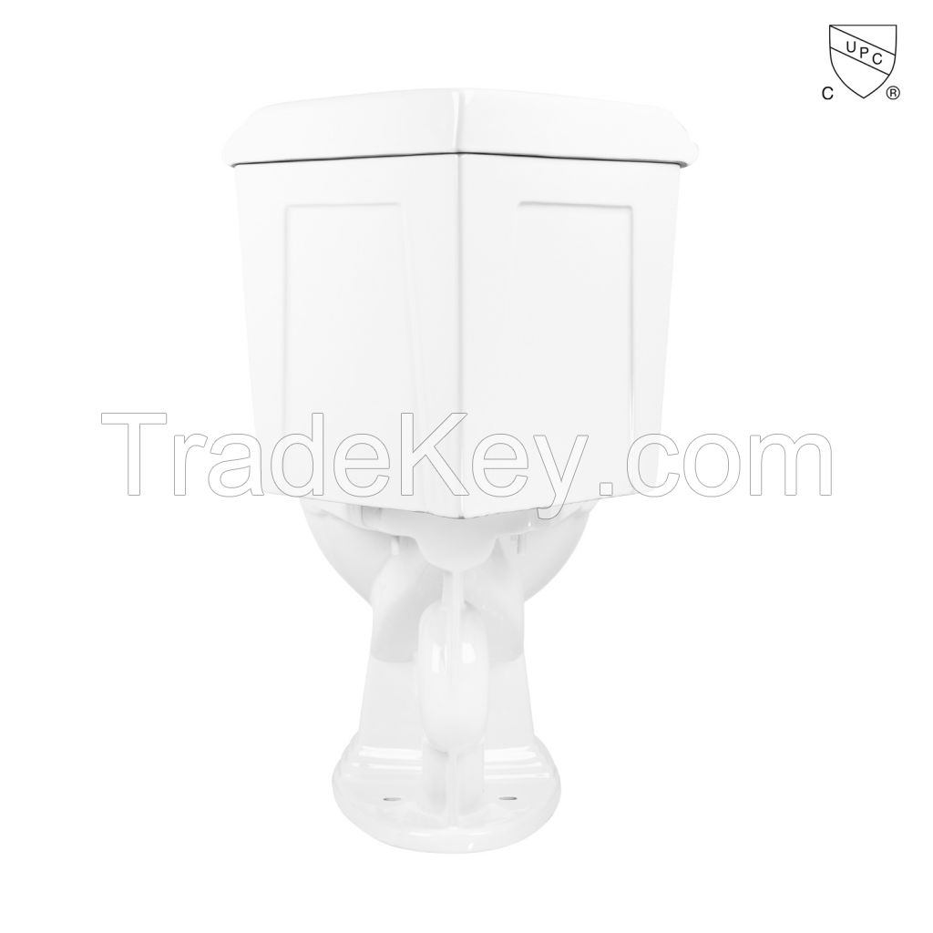 CUPC certified classic design sanitary ware bathroom two piece toilet water closet