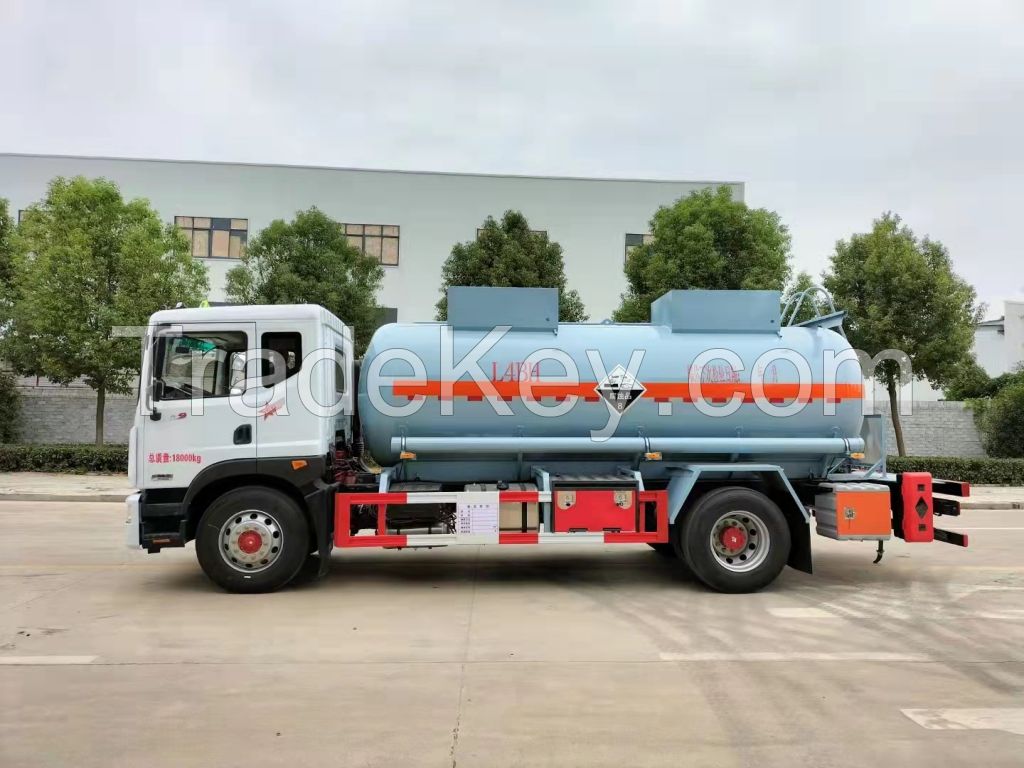 Dongfeng 4x2 10000l liquid acid transport truck chemical liquid tank truck