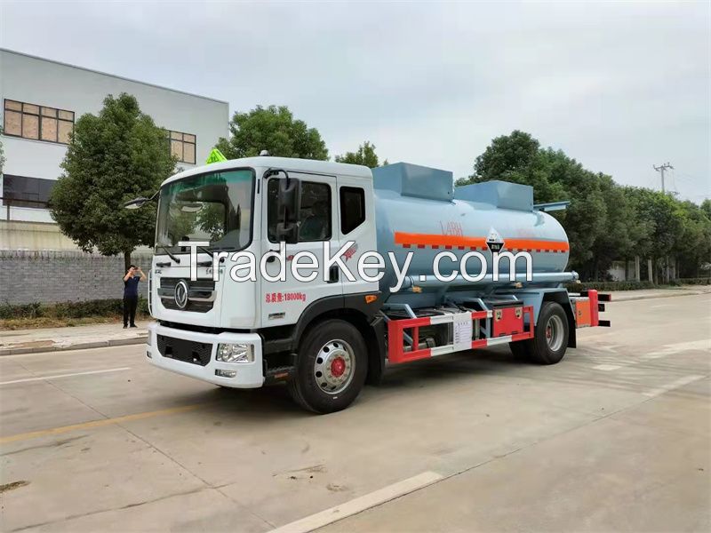 Dongfeng 4x2 10000l liquid acid transport truck chemical liquid tank truck