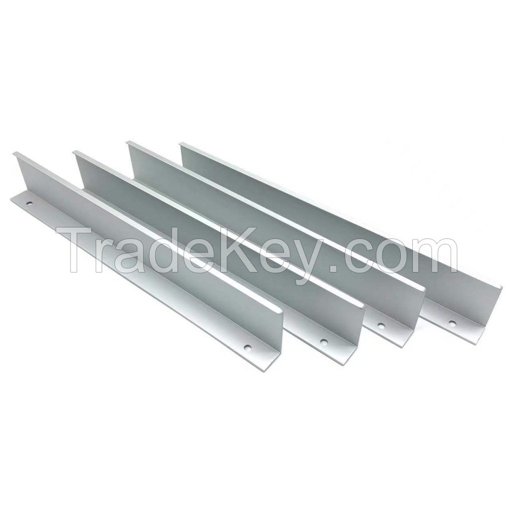 Sliver anodized aluminum finger edge pull handles