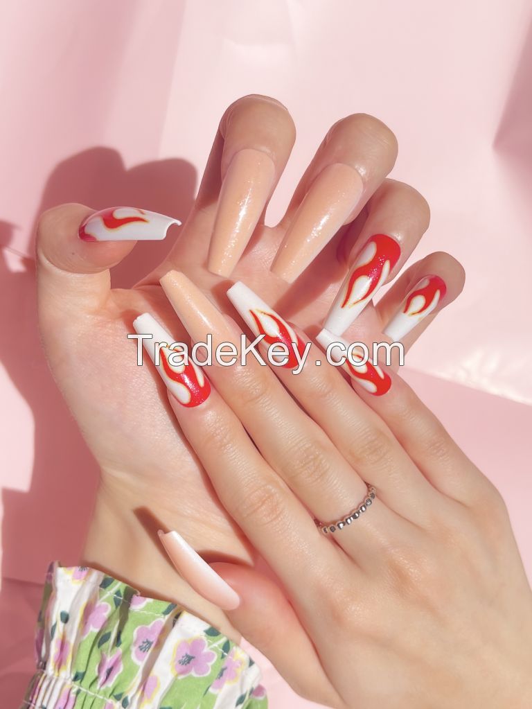 INS STYLE LONG LENGTH BALLERINA NAILS