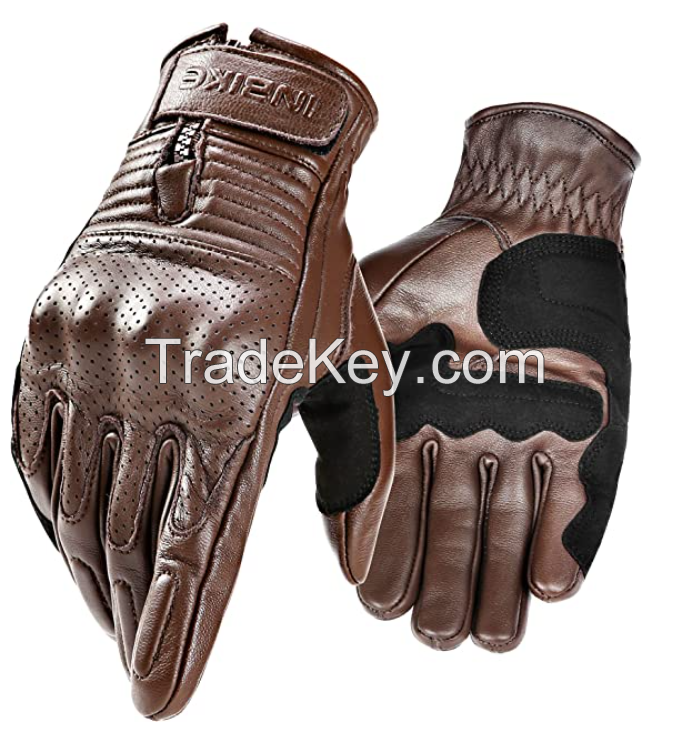 INBIKE Goatskin Motorcycle Gloves CE Certified Motorbike Protective Gl