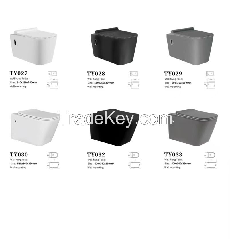Ceramic Porcelain Wall-hung Toilet seating 