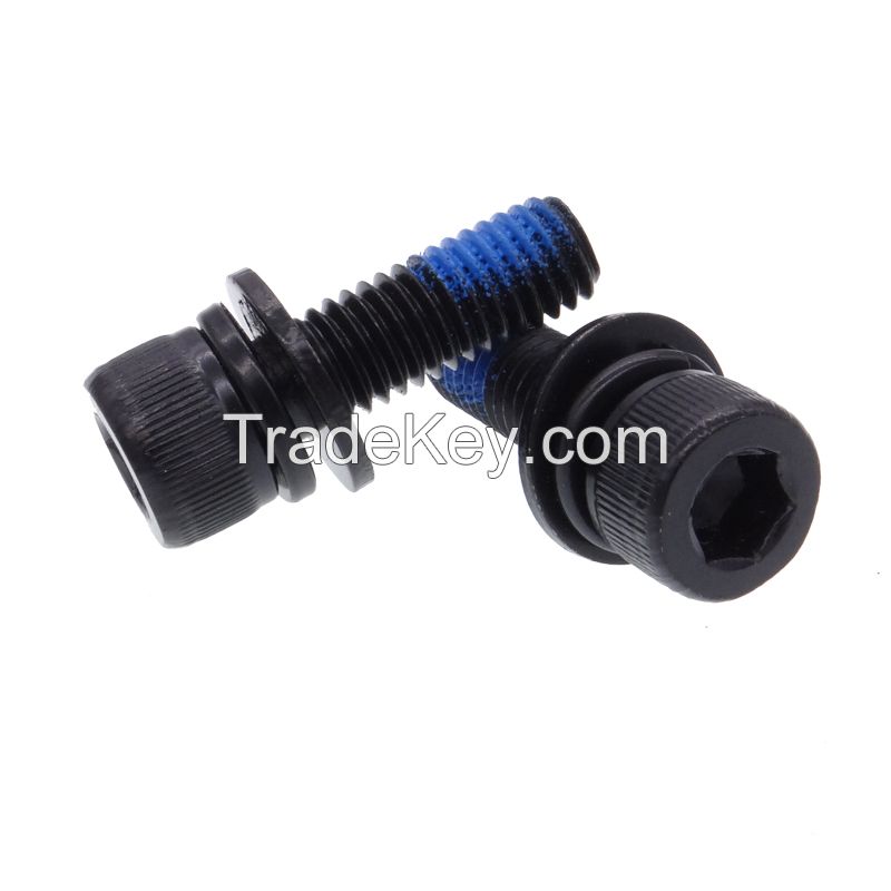 Hexagon Cheese Head Screw with Flat Spring Washer Nylon Patch Locking Screws